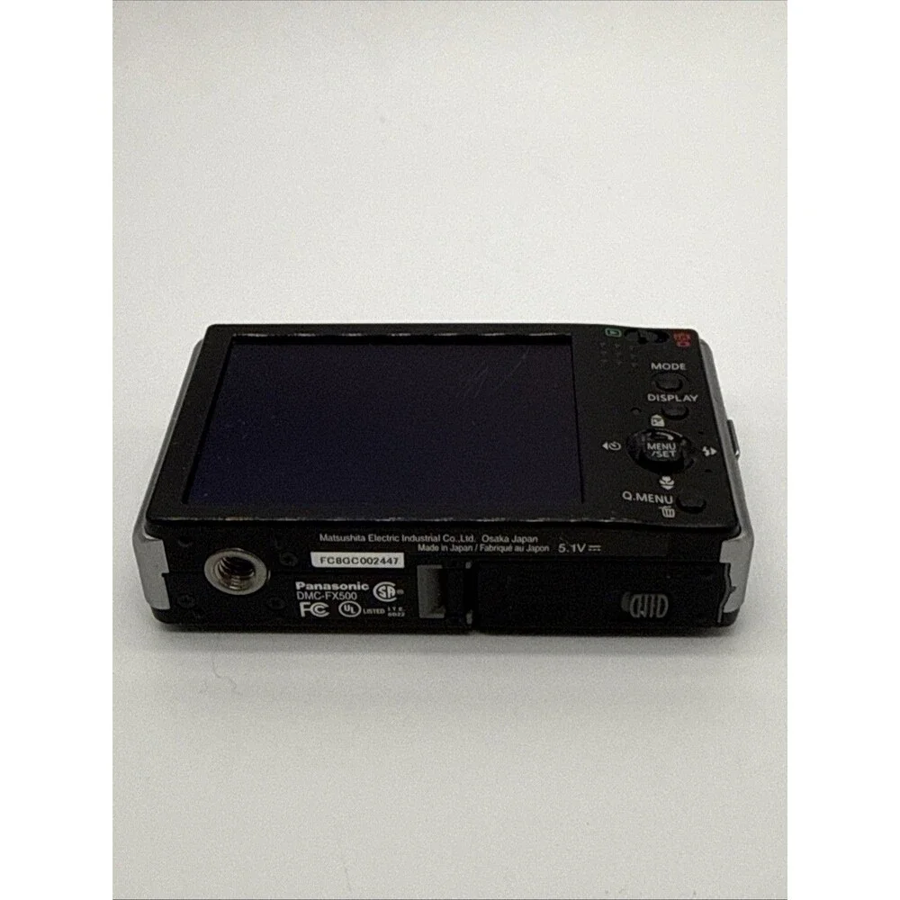 Panasonic Lumix DMC-FX500 10.1MP Digital Camera Black w/ 2 Batteries & Charger